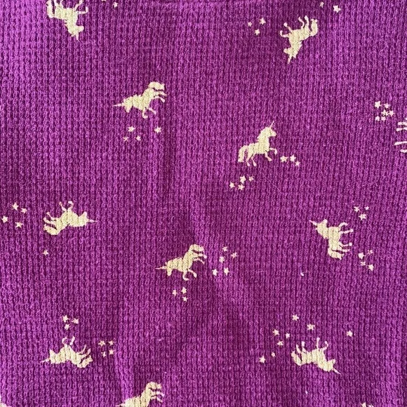 Old Navy Purple Gold Unicorn Thermal Top - Picture 4 of 5